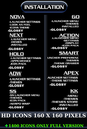 ICON PACK GLOSSY BLACK BUTTONS Screenshot 1