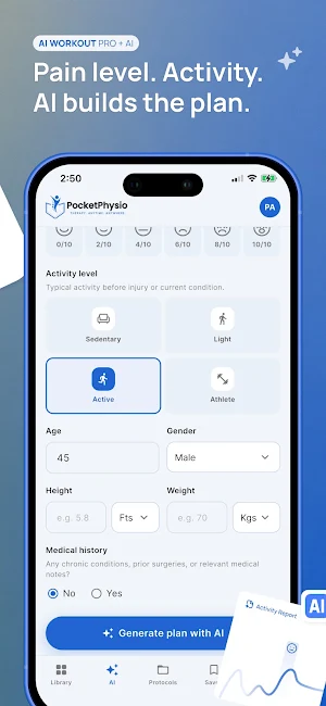 Pocket Physio: Exercise Plans Screenshot 1