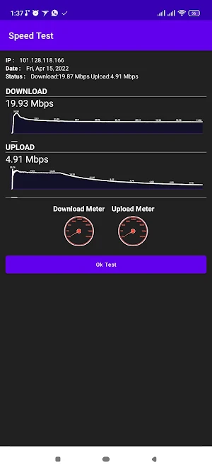 Speed Test Screenshot 1