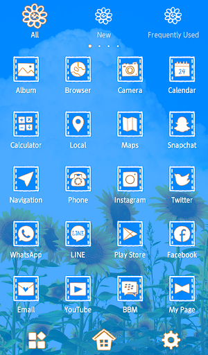 Beautiful Wallpaper Sunflower Summer Sky Theme Screenshot 2
