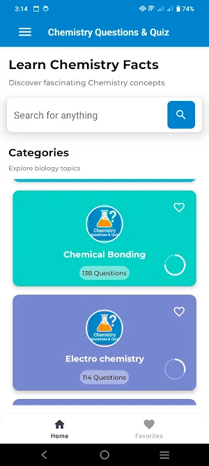 Chemistry Questions & Quiz Screenshot 1