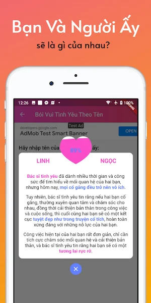 Bói Tình Yêu Theo Tên LoveTest Screenshot 2