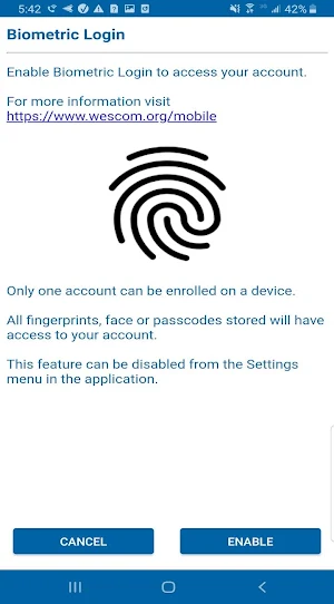 Wescom Credit Union Mobile Screenshot 1