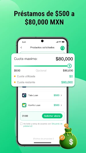 Fácil Préstamo-Móvil Crédito Screenshot 2