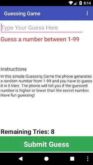 Guessing Game Screenshot 0
