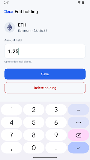 Holdtotal: Crypto Portfolio Screenshot 3