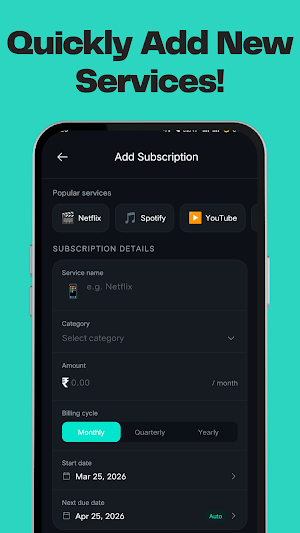 SubTrack: Subscription Manager Screenshot 1