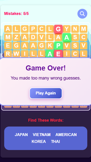 Word Search Game Screenshot 3