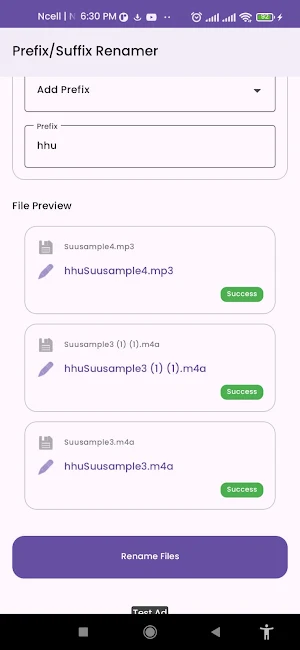 SuffixPrifixx: File Renamer Screenshot 0