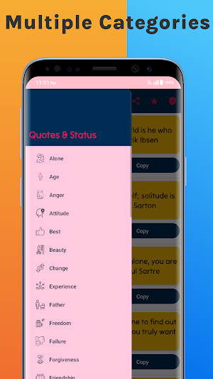 Quotes & Status Screenshot 2