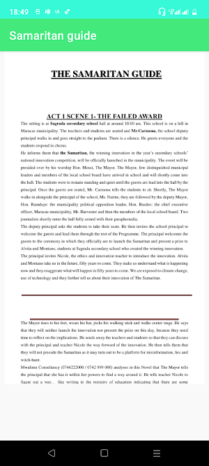 The samaritan setbook guide Screenshot 0