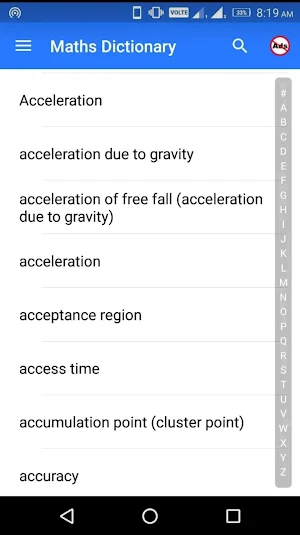 Maths Dictionary Pro Screenshot 1