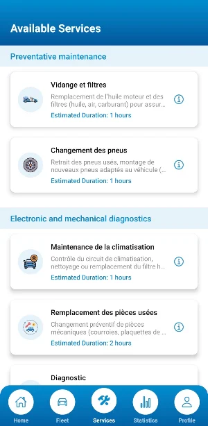 Faucon Bleu Business Screenshot 3