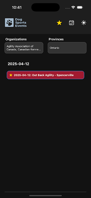 Dog Sports Events Screenshot 3