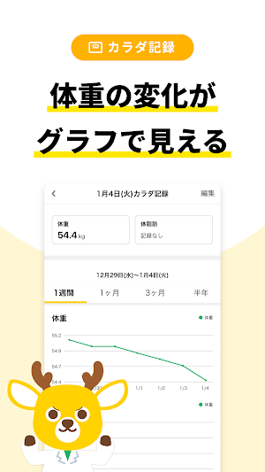 ヘルシカ -ダイエット・健康のための食事記録・体重管理アプリ Screenshot 3