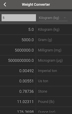 Unit Converter Screenshot 2