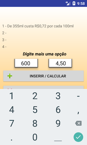 Beverage Calculator Screenshot 1
