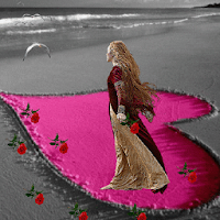Heart On Beach Live Wallpaper