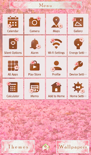 Cute Wallpaper Double-flowered Cheery Trees Theme Screenshot 1