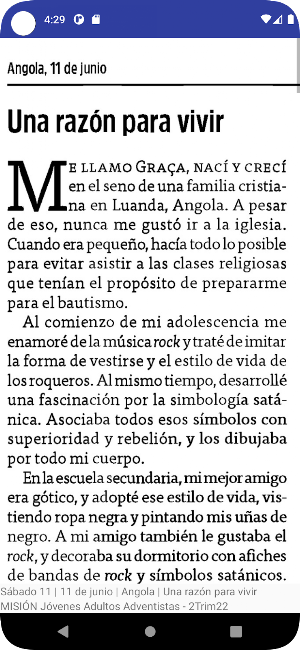 MISIÓN Adultos Adventistas Screenshot 2