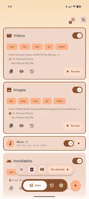 FilePipe: Auto Files Organizer Screenshot 1