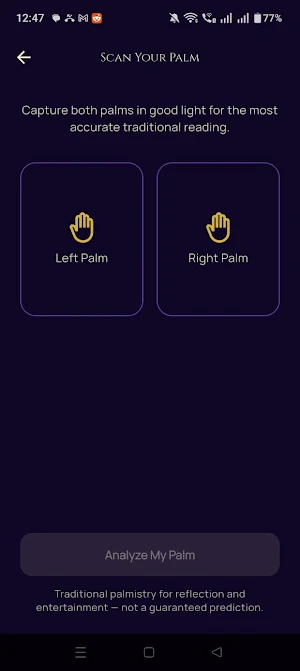 PalmGuru – AI Palm Reading Screenshot 1