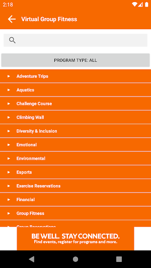 Syracuse University Wellness Screenshot 2