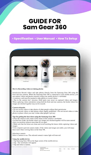 Guide For Samsung Gear 360 Screenshot 2