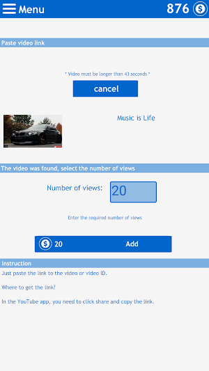 Many views, likes, subscribers for video Screenshot 2