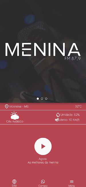 Menina FM - Vicentina MS Screenshot 0