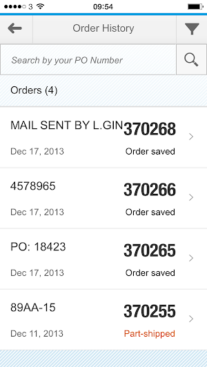 MH Order Track Screenshot 1