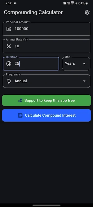Compounding Calculator Screenshot 3