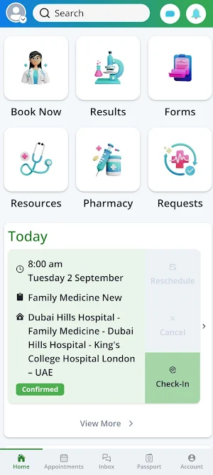 King's College Hospital Dubai Screenshot 1
