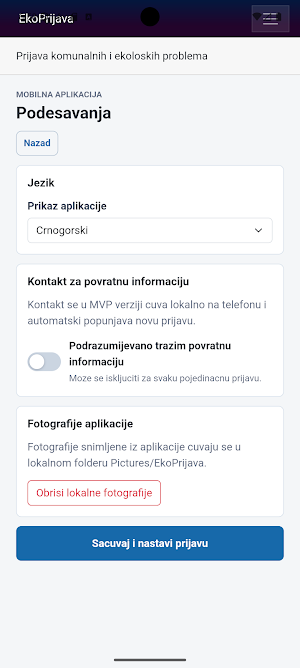 EkoPrijava Screenshot 2