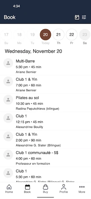 Yoga Club - Montreal Screenshot 1