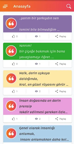 Kısa Sözler & Alıntılar Screenshot 3