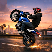 Moto Bike Wheelie Rider Stunt