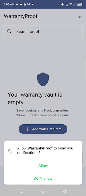WarrantyProof: Receipts Screenshot 0