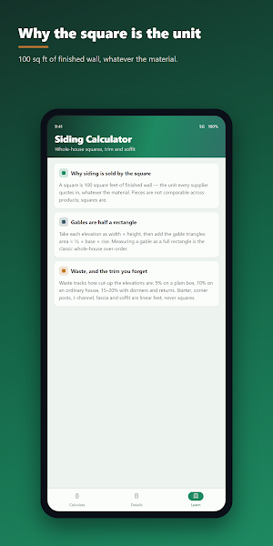 Siding Calculator Screenshot 2
