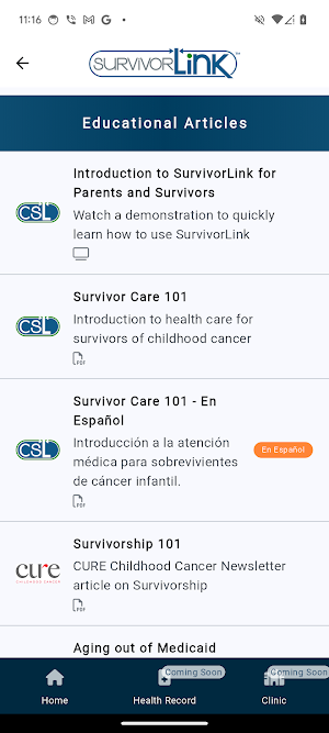 Cancer SurvivorLink Screenshot 1