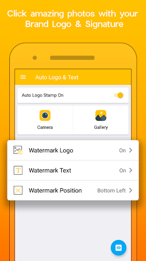 Add auto logo watermark & copyright logo on photo Screenshot 2