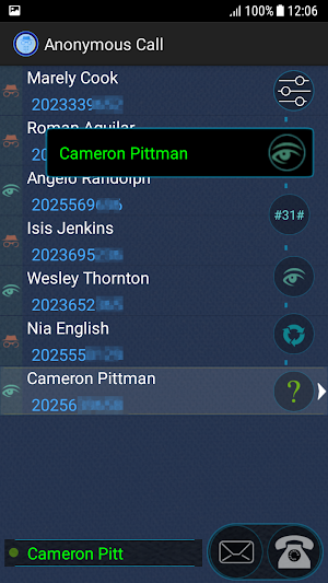 Anonymous Call Hide your caller id Screenshot 0