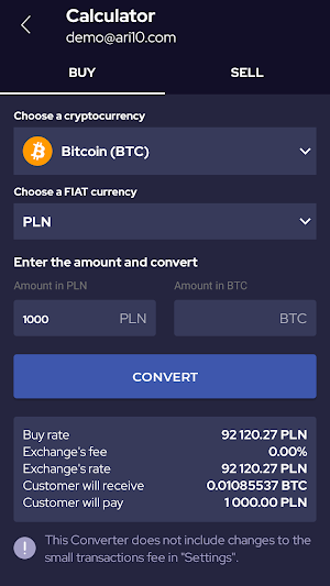 Ari10 Cryptoterminal Screenshot 2