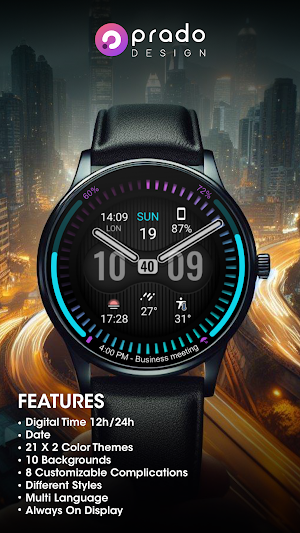 PRADO 63 Hybrid Watch Face Screenshot 1