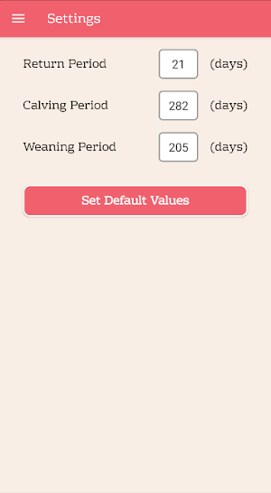 Calving Calculator Screenshot 2