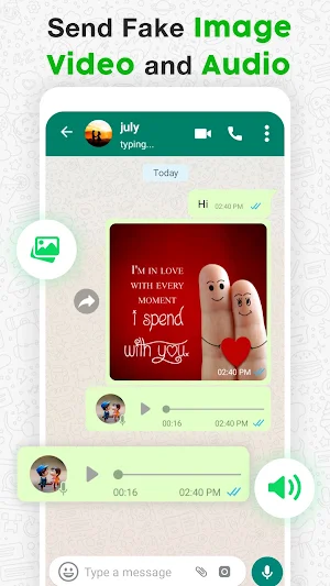Whatsprank and Fake Chat Maker Screenshot 1