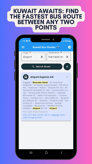 Kuwait Bus Routes Offline Screenshot 3
