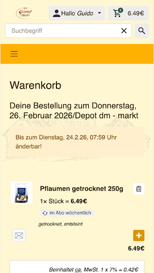 Guidohof Online Shop Screenshot 2