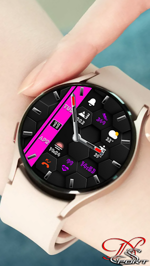[N-SPORT616]HaftColorWatchFace Screenshot 2