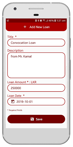 MyLoans - The Loan Management App Screenshot 2
